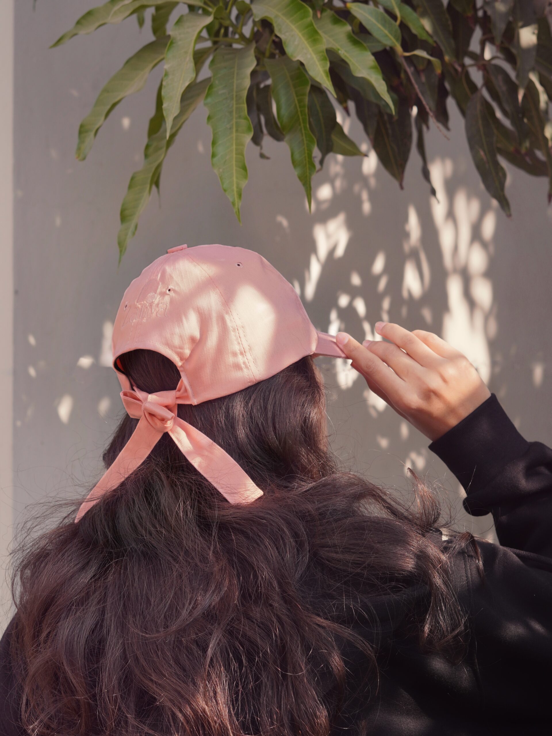Pink Bow Embroidered Cap